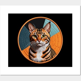 Bengal Housecat Embroidered Patch Posters and Art